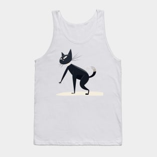 Funny Dancing Black Cat Tank Top